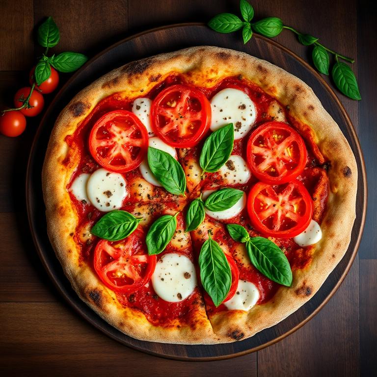Fesleğenli Domatesli Pizza